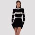 2024 Cross border European and American Fashion Diamond Bandage Dress with Tight Style, Hip Wrapping, Celebrity Party Dress