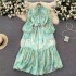 2023 Spring New Women's Clothing Beautiful, niche, tea break, French Campanula style, high-end temperament, floral dress