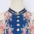 Real time spot single breasted autumn and winter new exquisite button positioning printed dress for foreign trade loose skirt belt