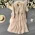 Autumn and winter small fragrance style socialite high-end outfit women's short cardigan jacket+suspender mesh dress two-piece set