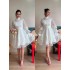 New spring outfit with French style luxury and elegant temperament, featuring a petite fragrance and lace dress. Women's ruffled princess dress