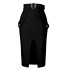 New High Waist Step Skirt Tight Elastic Waist Belt Button Bandage Half Body Skirt Sexy Split Mid length Skirt