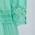 Real shooting spot design sense Spring and Autumn new heavy industry lace lace lace hollow button lantern sleeve dress long skirt for women