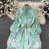 2023 Spring New Women's Clothing Beautiful, niche, tea break, French Campanula style, high-end temperament, floral dress