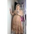 Advanced feeling, waist cinching, slimming temperament, long sleeved dress, autumn women's clothing, French stunning V-neck pleated A-line long skirt