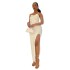 2024 new European and American sexy strapless bandage dress fashionable three-dimensional flower temperament socialite dress dress