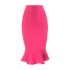 Cross border European and American new style elegant fish tail elastic short skirt sexy women's high waist, hip wrapped bandage skirt