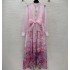 2023 new dress, Australian niche print vacation style, age reduction, slimming, temperament big swing long skirt