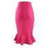 Cross border European and American new style elegant fish tail elastic short skirt sexy women's high waist, hip wrapped bandage skirt