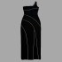 European and American sexy split shoulder sleeveless slim bandage dress fashionable diamond studded party banquet evening dress dress