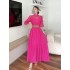 Wang Ziwen's celebrity style high-end women's clothing 2022 summer fashion western-style long skirt temperament slim fit dress