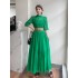 Wang Ziwen's celebrity style high-end women's clothing 2022 summer fashion western-style long skirt temperament slim fit dress