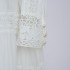 Real time spot light luxury niche white lace lace dress, long skirt, women's button down waist fashionable long skirt, women's clothing