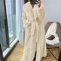 2022 new faux fur coat for women, mid to long length, European station, fashionable temperament, loose plus size to cover the belly trend