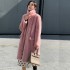 2020 winter new faux fur coat women's coat fashion casual stand collar European station medium long slim fit trend