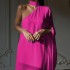 FD1458 in stock 2023 autumn and winter new cross-border women's fashion French hanging neck one shoulder long dress dress