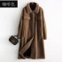 2019 new autumn and winter faux fur coat, women's mid to long lambhair coat, fashionable European and American foreign trade windbreaker trend