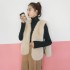 Korean version of the new imitation mink fur vest jacket, thickened and warm vest, slim fit and fashionable short V-neck women's clothing