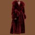 2022 autumn and winter big fur collar fashionable fur coat for women, medium to long, thick, European and American temperament, loose casual coat