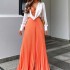 FD1110 in stock 2024 autumn cross-border new style European and American women's fashionable temperament pleated long wide leg pants