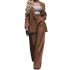 FD1462 in stock 2024 Spring and Autumn new cross-border women's solid color long sleeved casual fashion street photography suit set