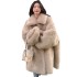 2023 autumn and winter imitation wool fur coat women's coat fashionable loose casual thick medium long style big collar trend