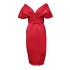 FD522 in stock 2022 autumn new fashionable women's clothing solid color sexy temperament V-neck waist slimming dress