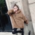 2020 winter new slim fitting mink fur jacket women's hooded casual loose hoodie baseball jersey leopard print