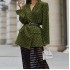 FD1456 in stock 2024 spring new cross-border women's fashion temperament polka dot lapel long sleeved suit jacket