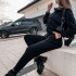 FD706 in stock 2022 autumn and winter new women's fashion loose casual pants leg binding sports set two-piece set