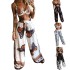 FD191 spot 2024 summer cross-border women's printed strapless top, loose wide leg pants two-piece set