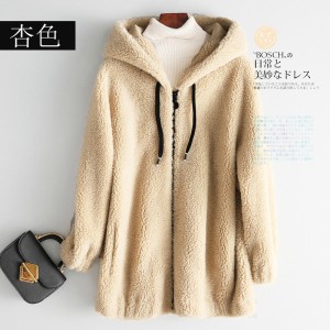 2019 autumn and winter new casual fashion coat hooded lamb wool particle velvet imitation fur coat women's hoodie