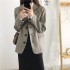 2019 New Spring Clothing Korean Edition British Style Long Sleeve Jacket Female Style Versatile Casual Internet Celebrity Small Suit Trend