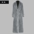 2021 autumn and winter European and American coat imitation fur coat women's mid to long suit collar casual fashion warm plush