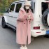 2023 new fur coat, women's coat, thickened and elongated, women's hooded style, casual and fashionable, covering flesh and keeping warm