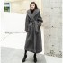 2021 autumn and winter casual socialite new fashionable lamb fur imitation fur coat for women, mid to long style, lapel hooded trend