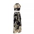 LN1146 in stock 2024 spring/summer new cross-border women's fashion temperament printed hanging neck backless straight leg pants two-piece set