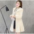 2020 new autumn and winter hooded rhinestone mid long style imitation otter rabbit fur grass integrated imitation fur women's coat women's trend