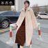 2022 New Fashionable Korean Long Sleeve Fur Coat for Women, Medium to Long Size, with a Flip Collar and Small Fragrant Style, Loose and Warm, Covering Meat Tide