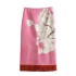 Foreign Trade 2024 Spring New Women's Fashion European and American Style Versatile Linen Blended Printed Half Skirt 2394119