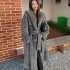 2022 new fashionable autumn and winter fur coat women's hooded casual European and American coat with waist cinching temperament to cover the stomach