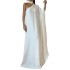 FD1458 in stock 2023 autumn and winter new cross-border women's fashion French hanging neck one shoulder long dress dress