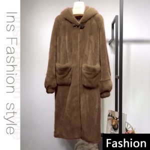 2020 New Plush Coat Imitation Fur Coat for Women, Medium and Long, European and American Station, Loose Style, Plus Size, Casual Edition