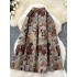 Retro Heavy Industry Little Bear Jacquard High Waist Half Skirt for Women 2024 Winter French slimming A-line pleated umbrella skirt