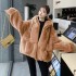 New autumn and winter leopard print baseball jersey sweatshirt, faux fur jacket, women's slim fit faux mink fur casual plush