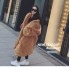 2021 autumn and winter European and American station imitation otter rabbit fur thick medium long hooded fur coat fur coat women's fashion trend