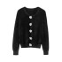 New European and American style women's flower shaped buckle artificial fur knitted jacket for autumn 2024 foreign trade 9598194