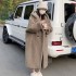 2023 new fur coat, women's coat, thickened and elongated, women's hooded style, casual and fashionable, covering flesh and keeping warm