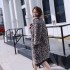 2019 autumn and winter new fashion leopard print faux fur coat for women, mid to long length lambhair coat, Korean version casual trend