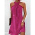 ON01217 in stock 2024 summer new cross-border women's fashion temperament hanging neck off shoulder sexy sequin dress dress